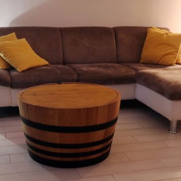 Demi-tonneau table basse